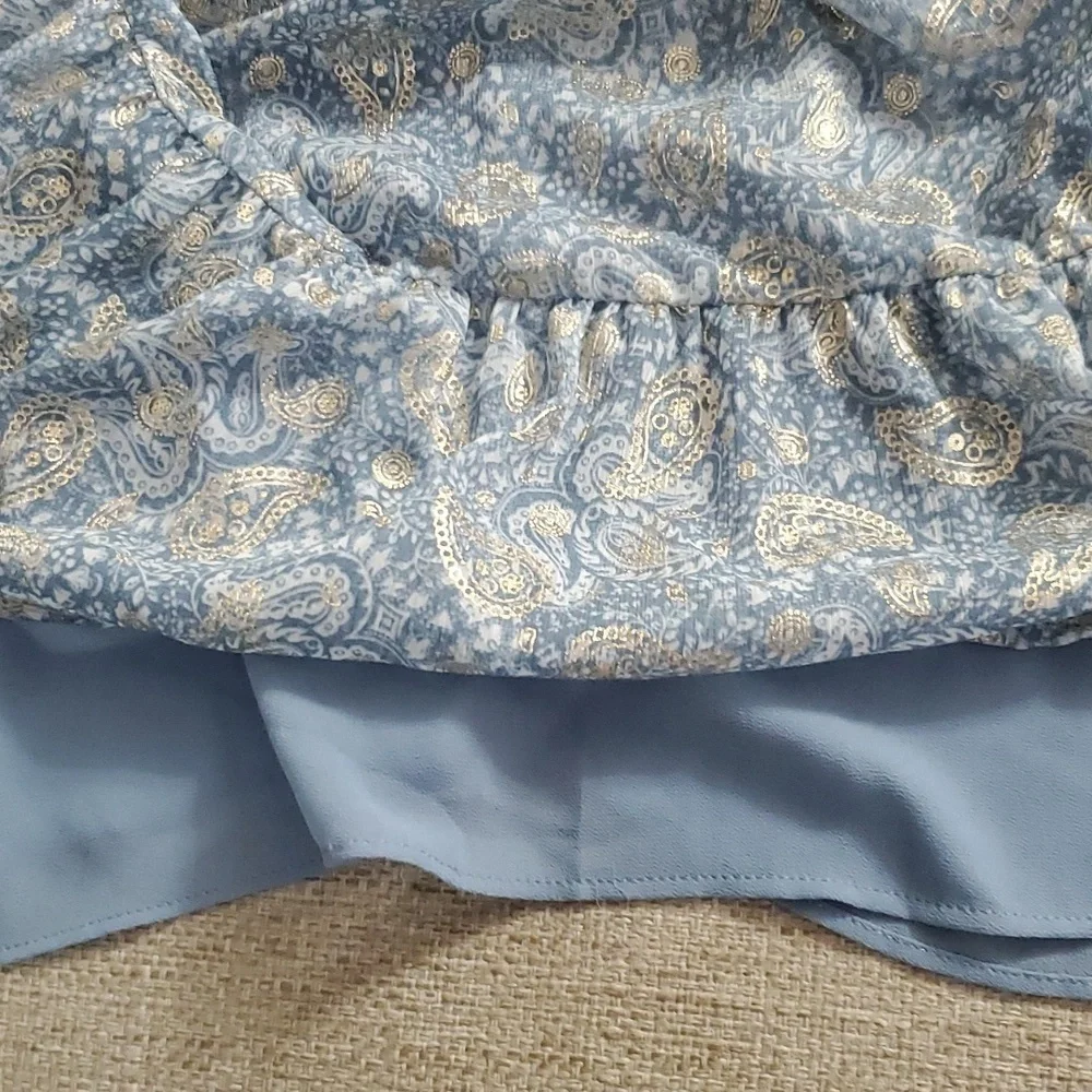 Michael Kors Dress frilly & fancy teal blue PM